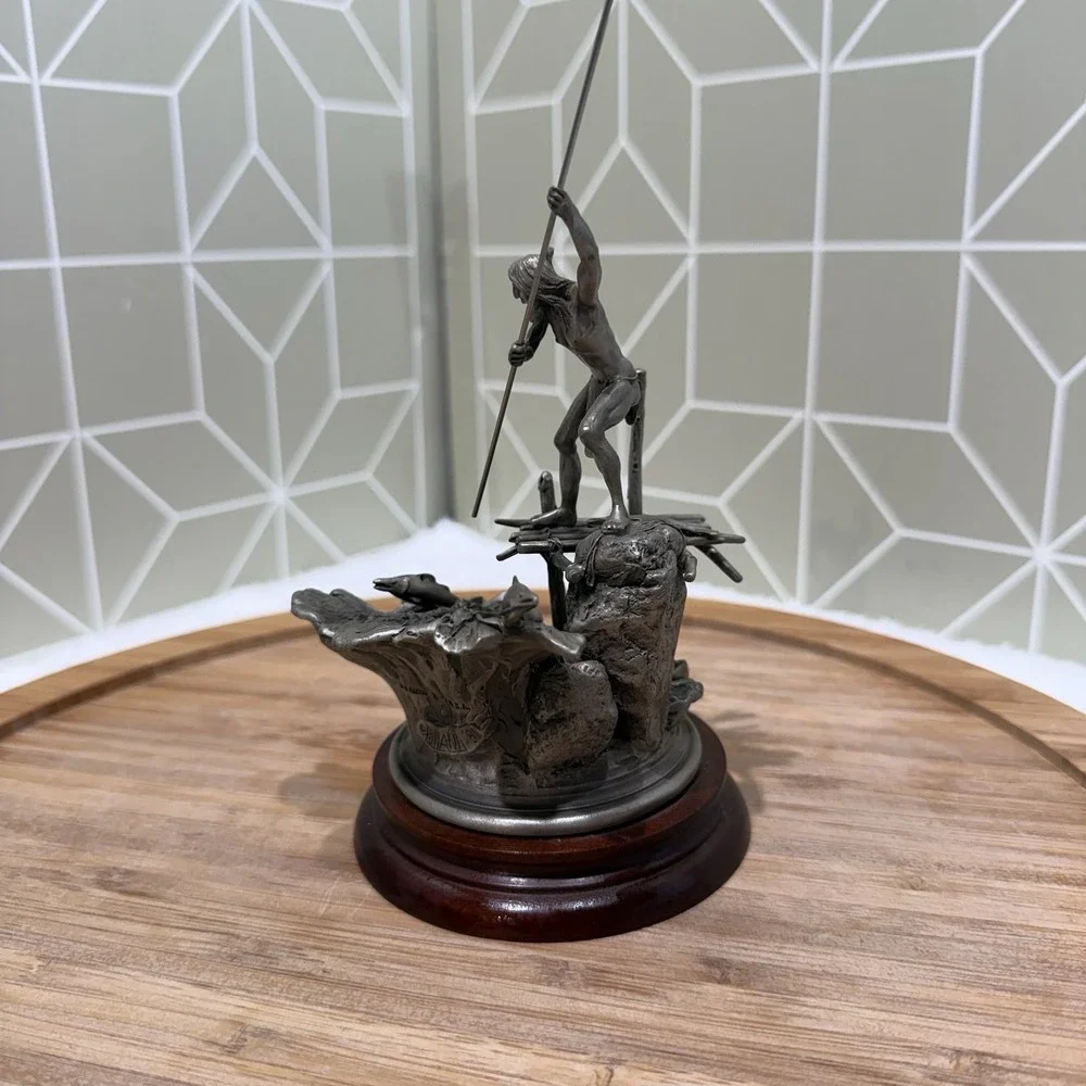 Yakima Salmon Fisherman Limited Edition Fine Pewter‎ Figurine #387/2500